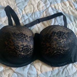 Black Lace Soma Strapless Bra